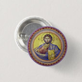 Christ Pantocrator Orthodox Icon Button (Vorne & Hinten)