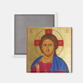 Christ Pantocrator Orthodox-Icon-Magnet Magnet (Vorderseite/Rückseite)