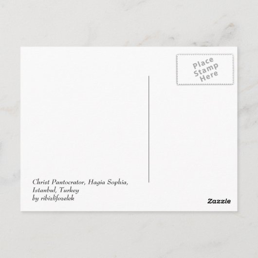 Christ Pantocrator Postkarte (Rückseite)