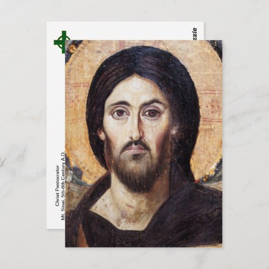 Christ Pantocrator Postkarte (Vorne/Hinten)
