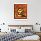 Christ Pantocrator - Stretched Canvas Print Leinwanddruck (Insitu (Schlafzimmer))
