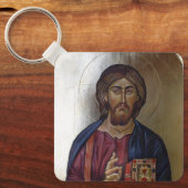 Christ Pantocrator - Symbol für byzantinischen Sti Schlüsselanhänger (Vorderseite)