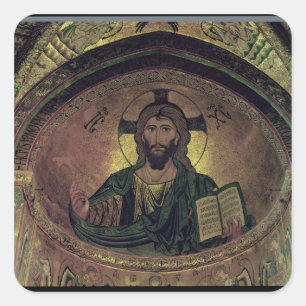 Christ Pantokrat in der Apsis Quadratischer Aufkleber