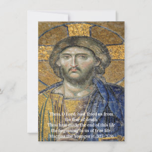Christ Pantokrator Mosaik Ikonische Religiöse Römi Einladung