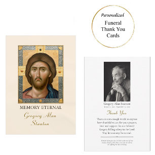 Christ Pantokrator Orthodoxe Foto-Gedenkkarte  Dankeskarte