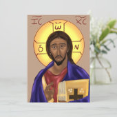 Christ Paper Icon Card Dankeskarte (Stehend Vorderseite)
