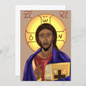 Christ Paper Icon Card Dankeskarte (Vorne/Hinten)