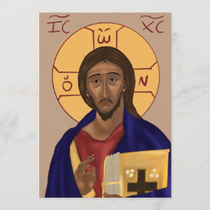 Christ Paper Icon Card Dankeskarte
