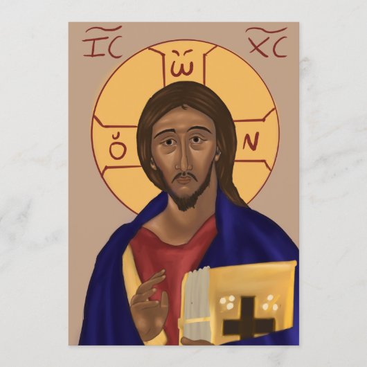 Christ Paper Icon Card Dankeskarte (Vorderseite)