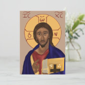 Christ Paper Icon Card Dankeskarte (Stehend Vorderseite)