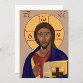 Christ Paper Icon Card Dankeskarte (Vorne/Hinten)