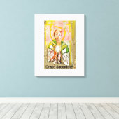 Christ Priest gestreifte Canvas Print Leinwanddruck (Insitu (Holzboden))