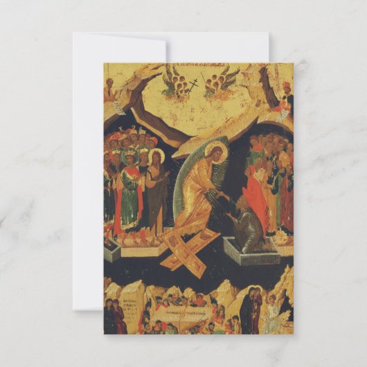 Christ’s Descent into Hades Holy Card Dankeskarte (Vorderseite)
