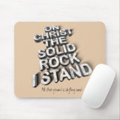 Christ Solid Rock christliche Bio-Zitat-Typografie Mousepad (Mit Mouse)