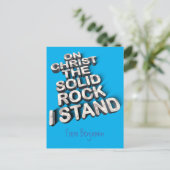 Christ Solid Rock christliche Bio-Zitat-Typografie Postkarte (Stehend Vorderseite)