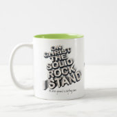 Christ Solid Rock christliche Bio-Zitat-Typografie Zweifarbige Tasse (Links)