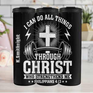 Christ stärkt meine philippinischen Grafik Thermosbecher