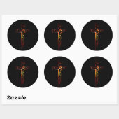 Christ sur croix Black Edition Runder Aufkleber (Blatt)
