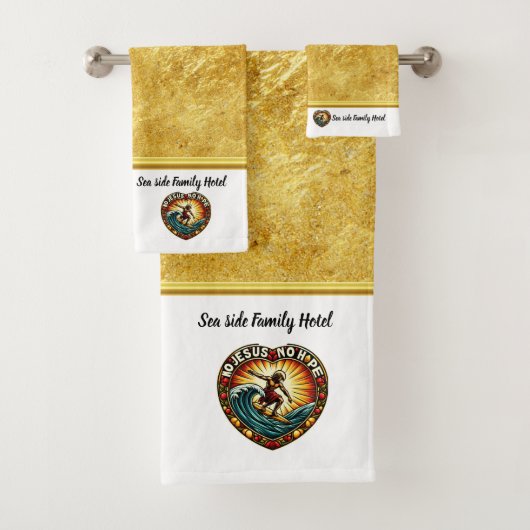 Christ Surfs Waves bringen ewige Kraft Badhandtuch Set (Insitu)