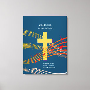 CHRIST THE CENTRE Christliche Gottesdienste Leinwanddruck