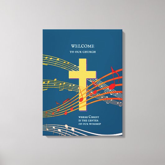 CHRIST THE CENTRE Christliche Gottesdienste Leinwanddruck (Vorderseite)