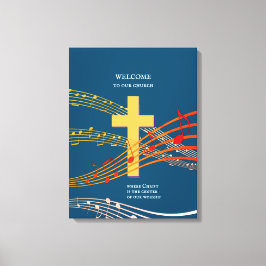 CHRIST THE CENTRE Christliche Gottesdienste Leinwanddruck