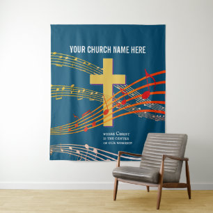 CHRIST THE CENTRE Christliche Gottesdienste Wandteppich