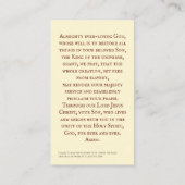 Christ the King Icon Prayer Card Telefonnummerkarte (Rückseite)