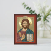 Christ the Light-giver Prayer Card Postkarte (Stehend Vorderseite)
