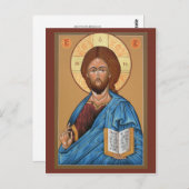 Christ the Light Giver Prayer Card Postkarte (Vorne/Hinten)