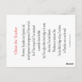 Christ the Light Giver Prayer Card Postkarte (Rückseite)