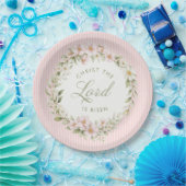 Christ the Lord is Risen | Spring Flowers Pappteller (Party)