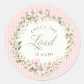 Christ the Lord is Risen | Spring Flowers Runder Aufkleber (Vorderseite)