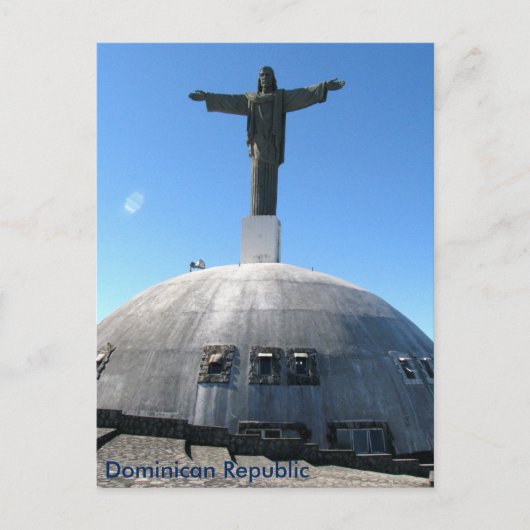 Christ the Redeemer statue, Dominikanische Republi Postkarte (Vorderseite)