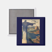 Christ the Redeemer Statue, Rio De Janeiro, Brasil Magnet (Vorderseite/Rückseite)