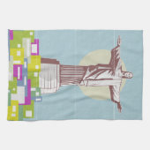 Christ the Redeemer Travel Poster Favela Geschirrtuch (Horizontal)