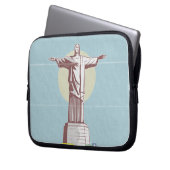 Christ the Redeemer Travel Poster Favela Laptopschutzhülle (Vorderseite Links)