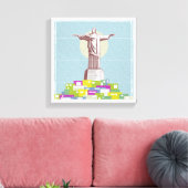 Christ the Redeemer Travel Poster Favela Leinwanddruck (Insitu (Wohnzimmer))