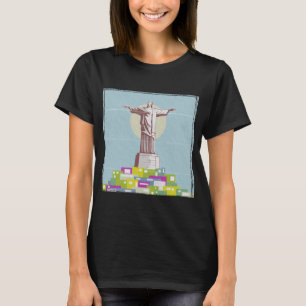 Christ the Redeemer Travel Poster Favela T-Shirt