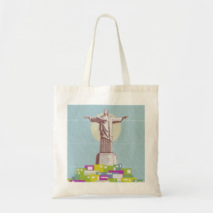 Christ the Redeemer Travel Poster Favela Tragetasche