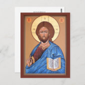 Christ the Teacher Prayer Card Postkarte (Vorne/Hinten)
