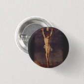 Christ tot auf dem Kreuz von Peter Paul Rubens Button (Vorne & Hinten)
