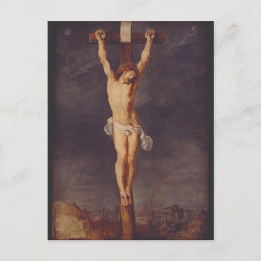 Christ tot auf dem Kreuz von Peter Paul Rubens Postkarte (Vorderseite)