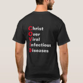 Christ über COVID T - Shirt (Rückseite)