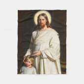 Christ und das junge Kind von Carl Heinrich Bloch Fleecedecke (Vorderseite)