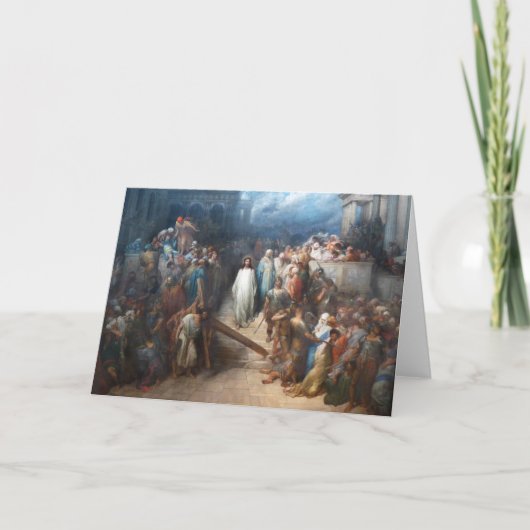 Christ Verlassend Praetorium Feiertagskarte (Vorderseite)