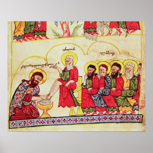 Christ washing the disciples feet poster (Vorne)