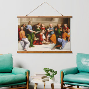 Christ Washing the Jüngerfühl, Garofalo Wandteppich Mit Holzrahmen