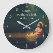 Christ, würdest du dir die Time Funny ansehen? Große Wanduhr (Vorderseite)