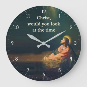 Christ, würdest du mal einen Blick auf die Time Fu Große Wanduhr